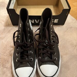 Converse Dark Brown High-Top Sneakers